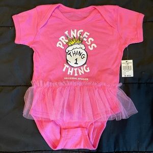 NWT Universal Studios Baby girl 18month “Princess Thing 1” onesie with tutu